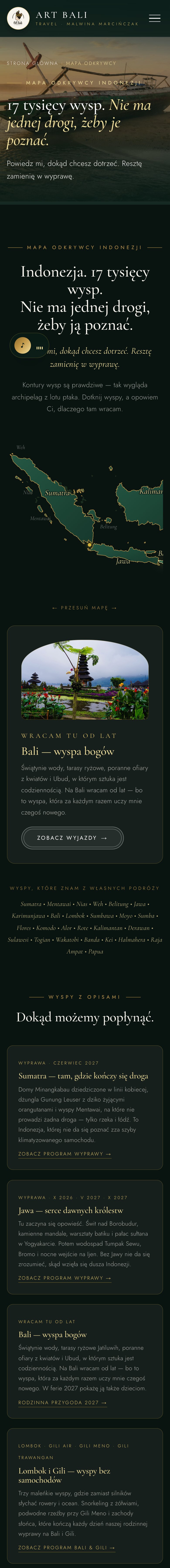 Strona Mapa odkrywcy na telefonie