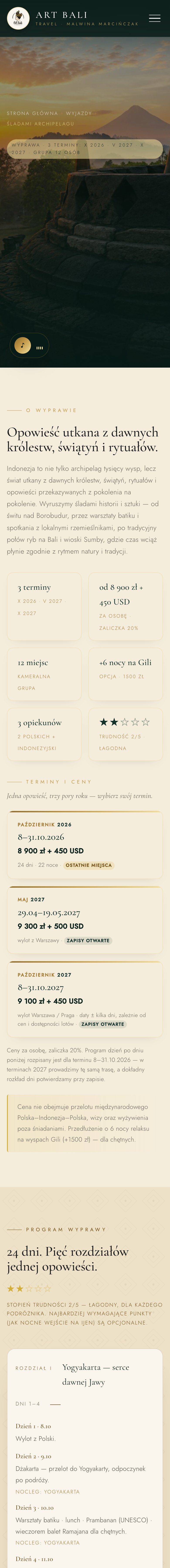 Strona Wyprawy na telefonie